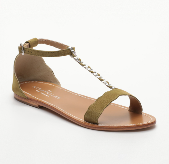 Sandales Lagon Kaki Argenté