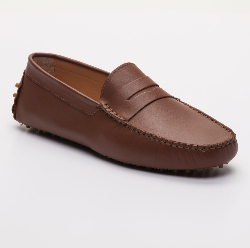Mocassins maron en cuire vibs