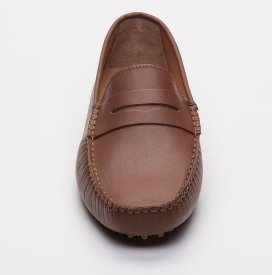 Mocassins maron en cuire vibs