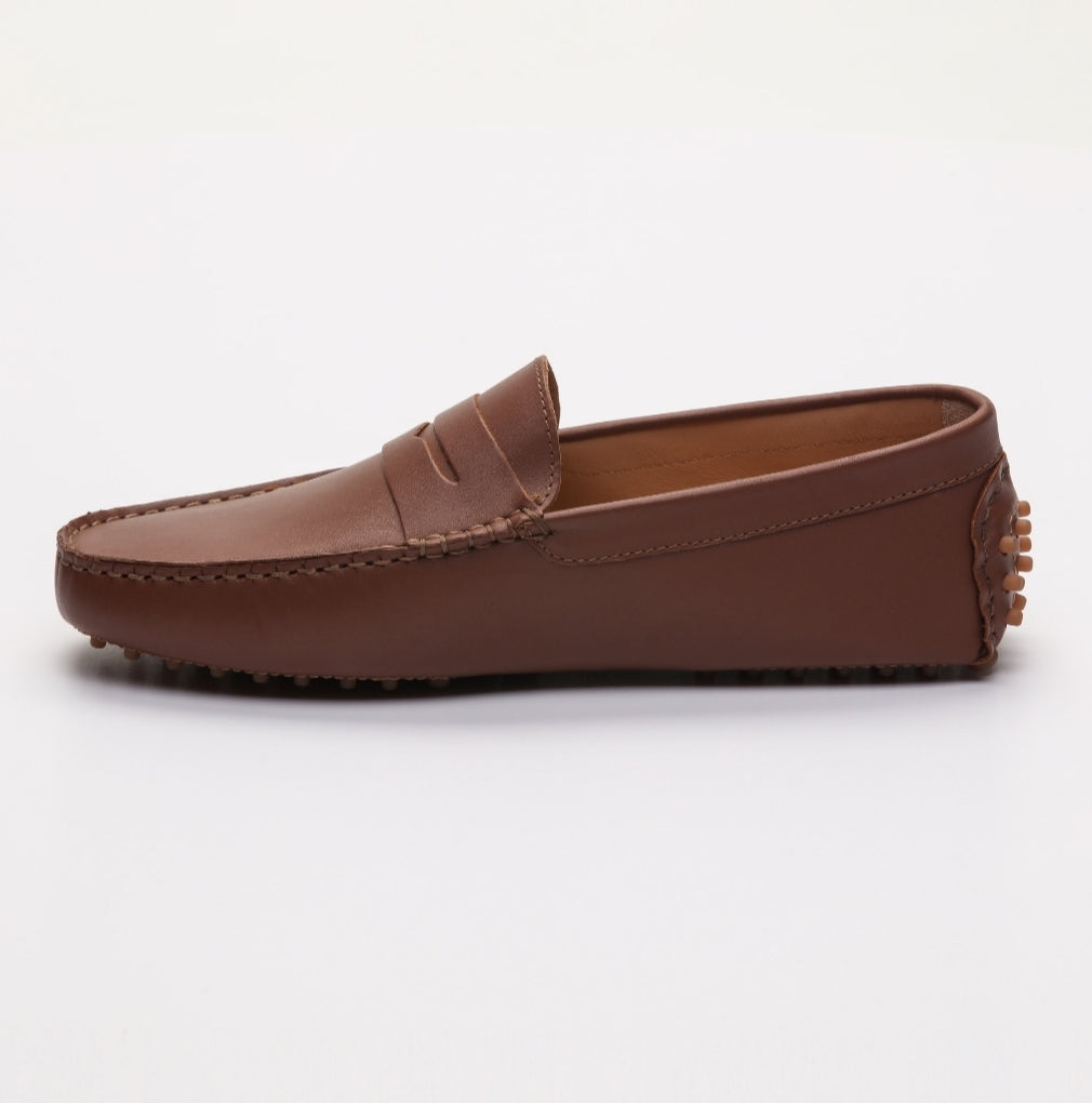 Mocassins maron en cuire vibs