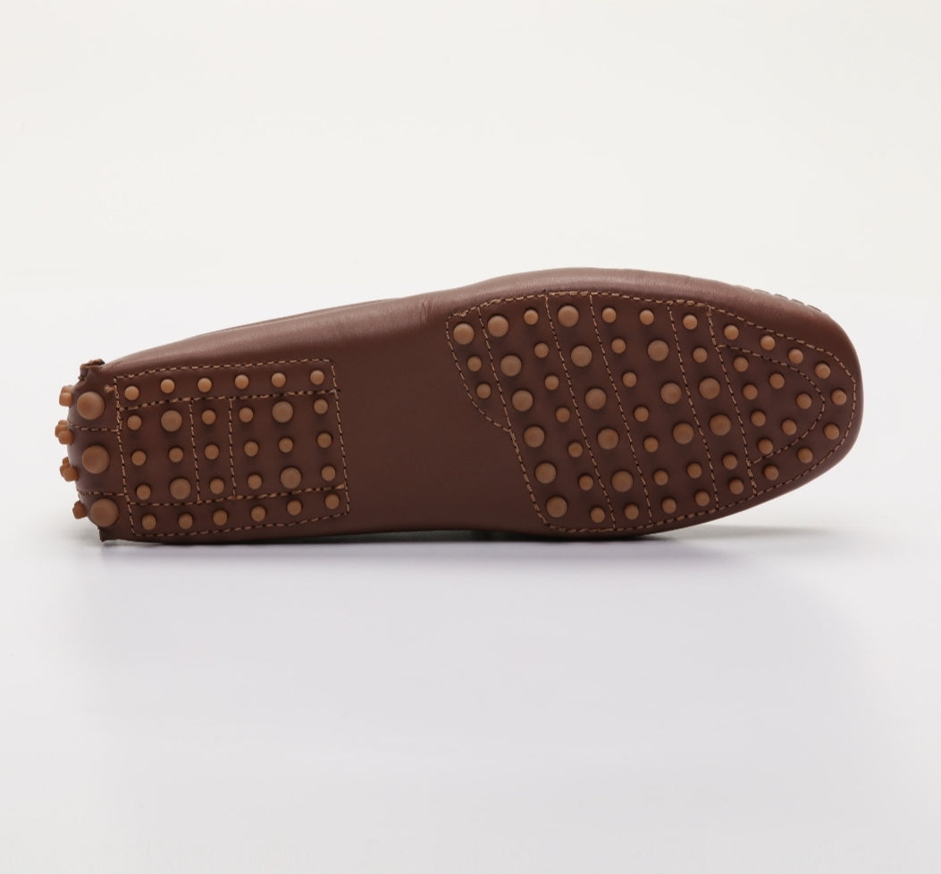 Mocassins maron en cuire vibs