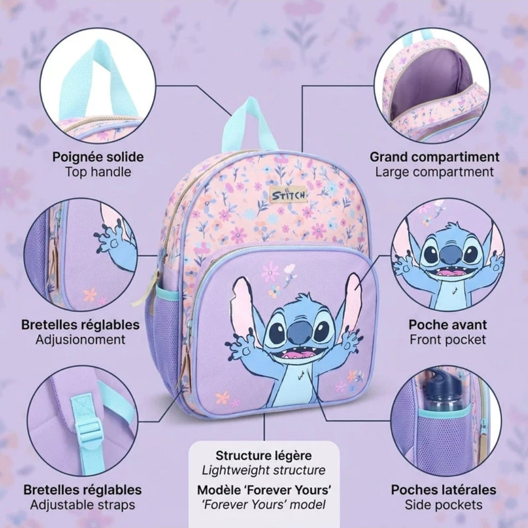 Sac à Dos Stitch Fleuri – Douceur de Mayotte